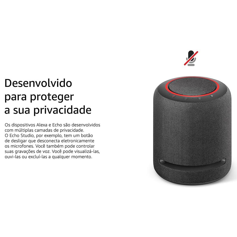 amazon Echo Studio with Alexa チャコール A Smart Speaker Amazon Echo Studio com Alexa | Casas Bahia