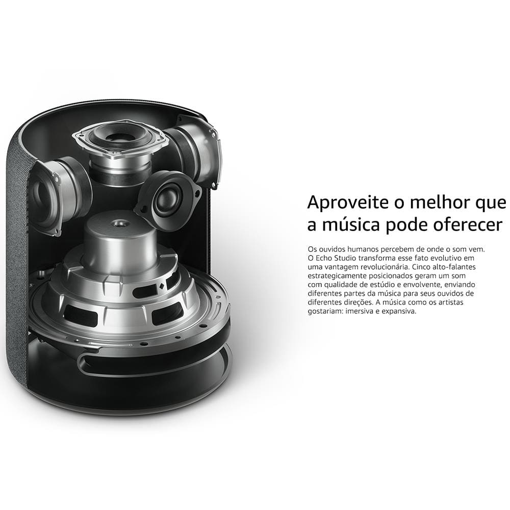 Smart Speaker Amazon Echo Studio com Alexa | Casas Bahia
