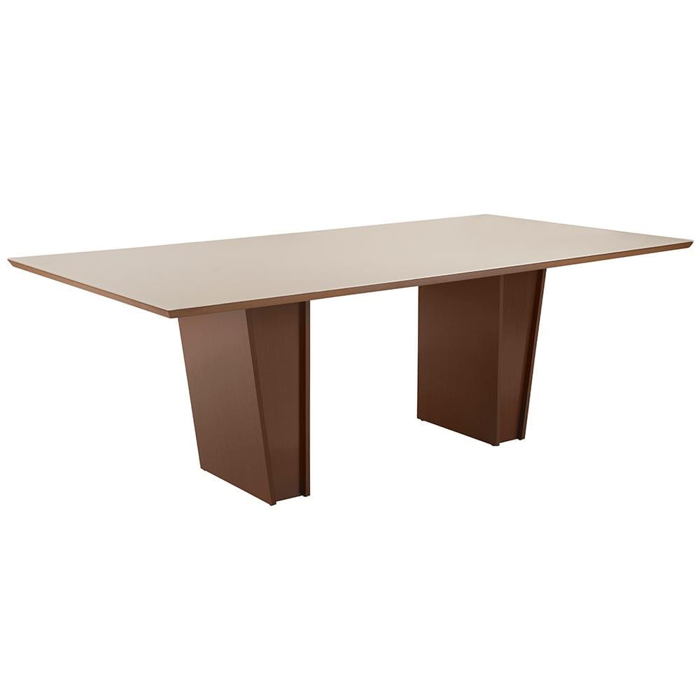 Mesa de Jantar Herval Petrópolis 75x160x90 cm – Imbuia/Off White