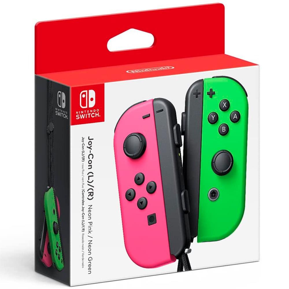 Controle Sem Fio Joy-Con Nintendo Switch - Rosa/Verde