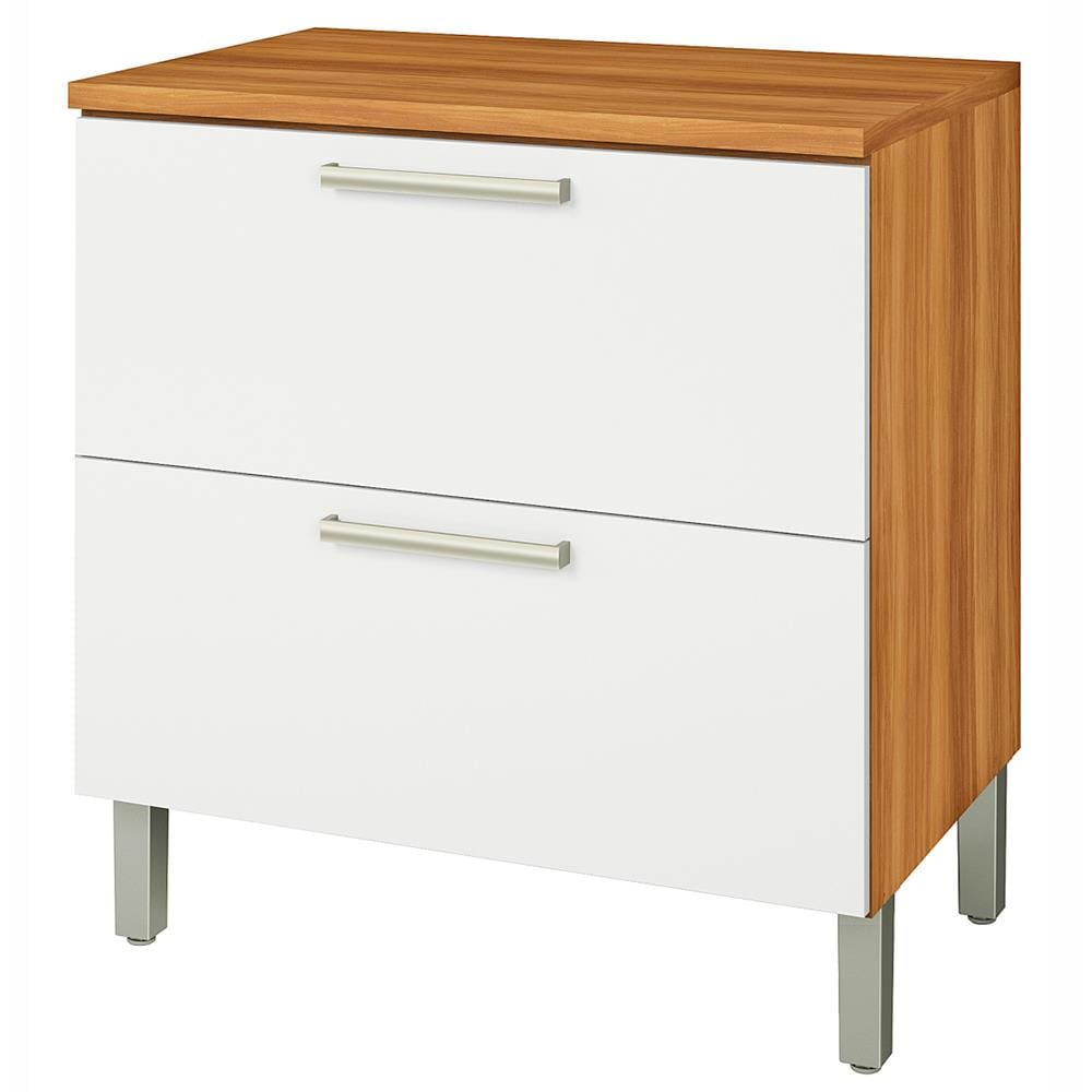 Balcão em MDF Nesher Burguesa com 1 Prateleira, 1 Gaveta e 1 Porta - Freijo/Branco