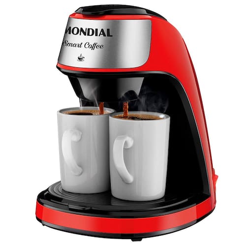 Cafeteira Elétrica Mondial Smart Coffee C-42 com 2 Xícaras - Vermelha