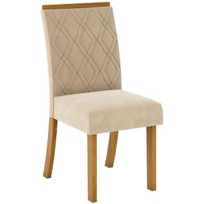 Conjunto com 2 Cadeiras Henn Attuale Nature em Suede