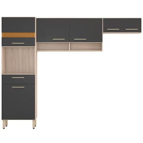 Cozinha Compacta Demóbile Savoy com 6 Portas, 1 Gaveta e 3 Prateleiras - 250cm de largura