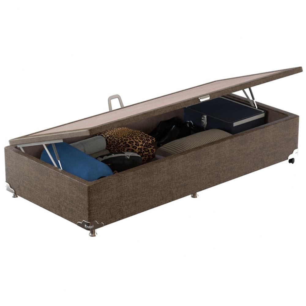 Base Box para Colchão Solteirão Probel com Baú Universal 34x100x200cm - Marrom