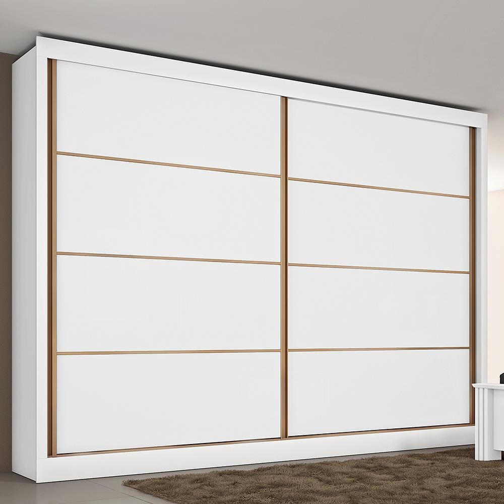 Guarda-Roupa Made Marcs Sevilha Flex com 2 Portas, 6 Gavetas e 10 Prateleiras - Branco Acetinado