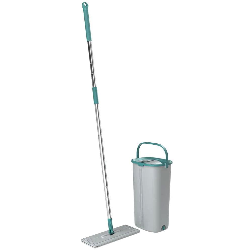 Mop Lava e Seca FlashLimp com Balde 5,5L e Refil – Cinza/ Verde