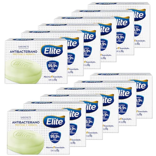 Sabonete Barra Elite Antibacteriano Protege e Hidrata 85g - 12 Unidades é boa?