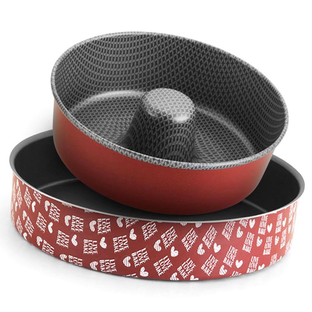 Conjunto de Assadeiras 2 Peças Enjoy em Alumínio com Revestimento Antiaderente - Vermelho