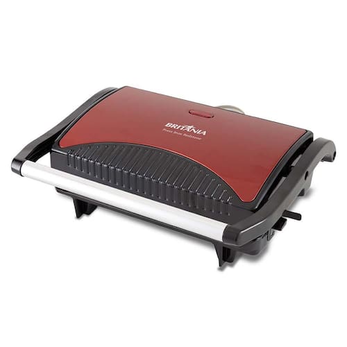 Sanduicheira e Grill Britânia Press Inox Redstone BGR10VI - Vermelho Menor preço em Sanduicheira e Grill Britânia Press Inox Redstone BGR10VI - Vermelho
