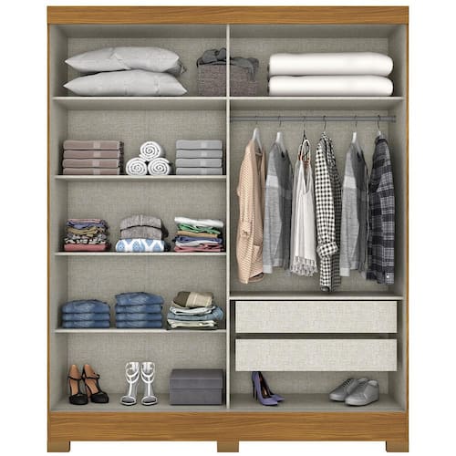 Guarda-Roupa Henn Caruaru com Espelho, Portas Deslizantes