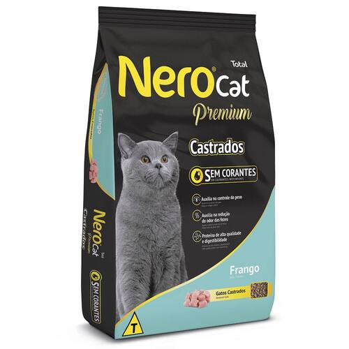 Ração Nero Premium Gatos Castrados Frango – 10,1kg