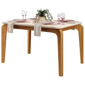 Mesa de Jantar Retangular DJ Móveis Sicília - 136x90