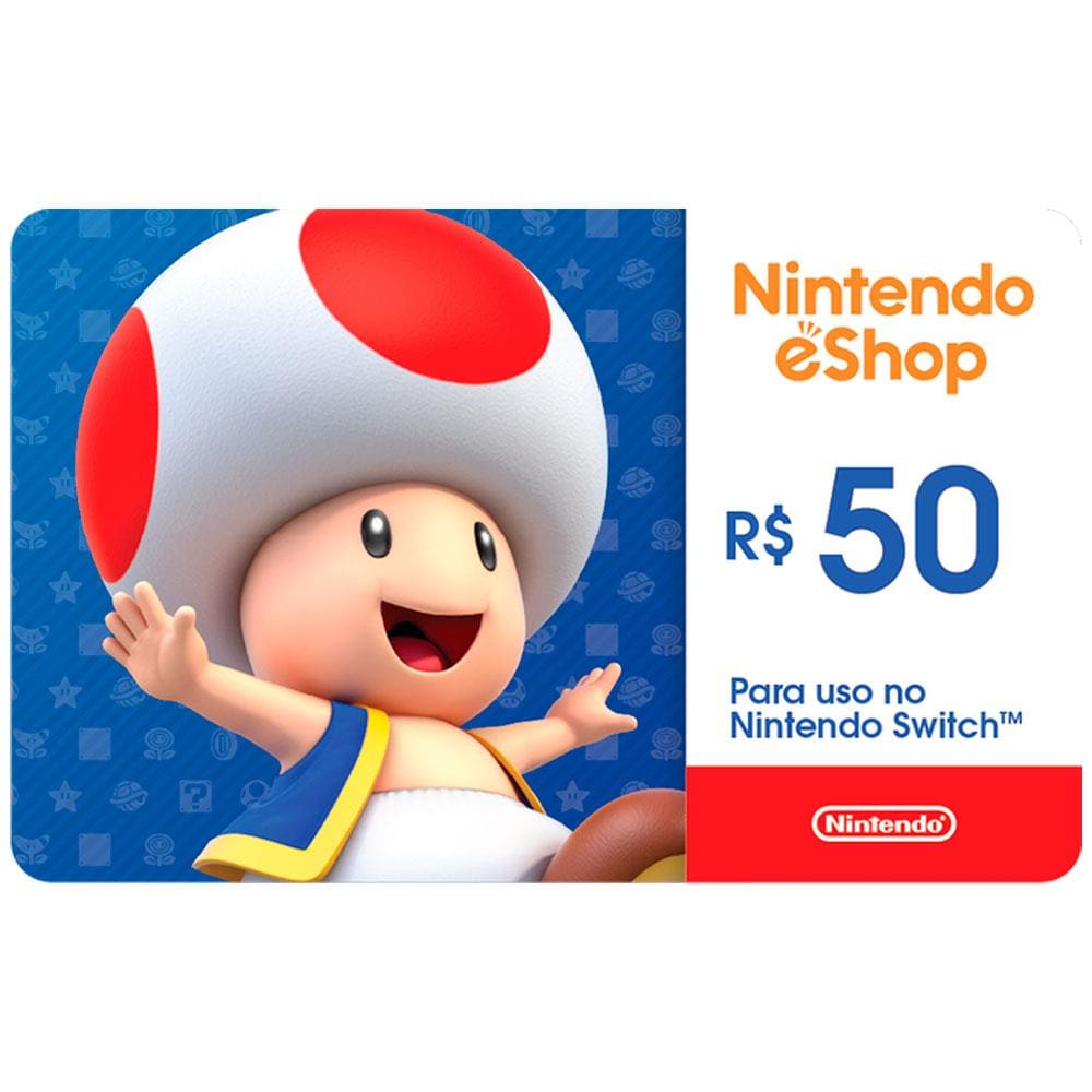 Nintendo eShop brasileira aceita gift card pré-pago para Switch