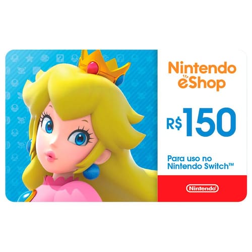 Gift Card Digital Nintendo eShop R$150 para Nintendo Switch