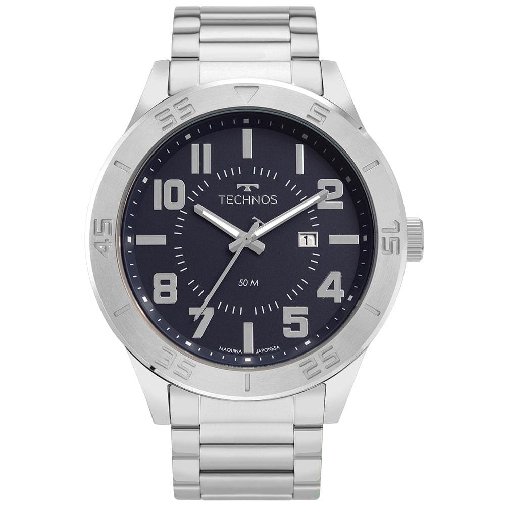 Relógio Masculino Analógico Technos Militar 2115MYU/1A - Prata