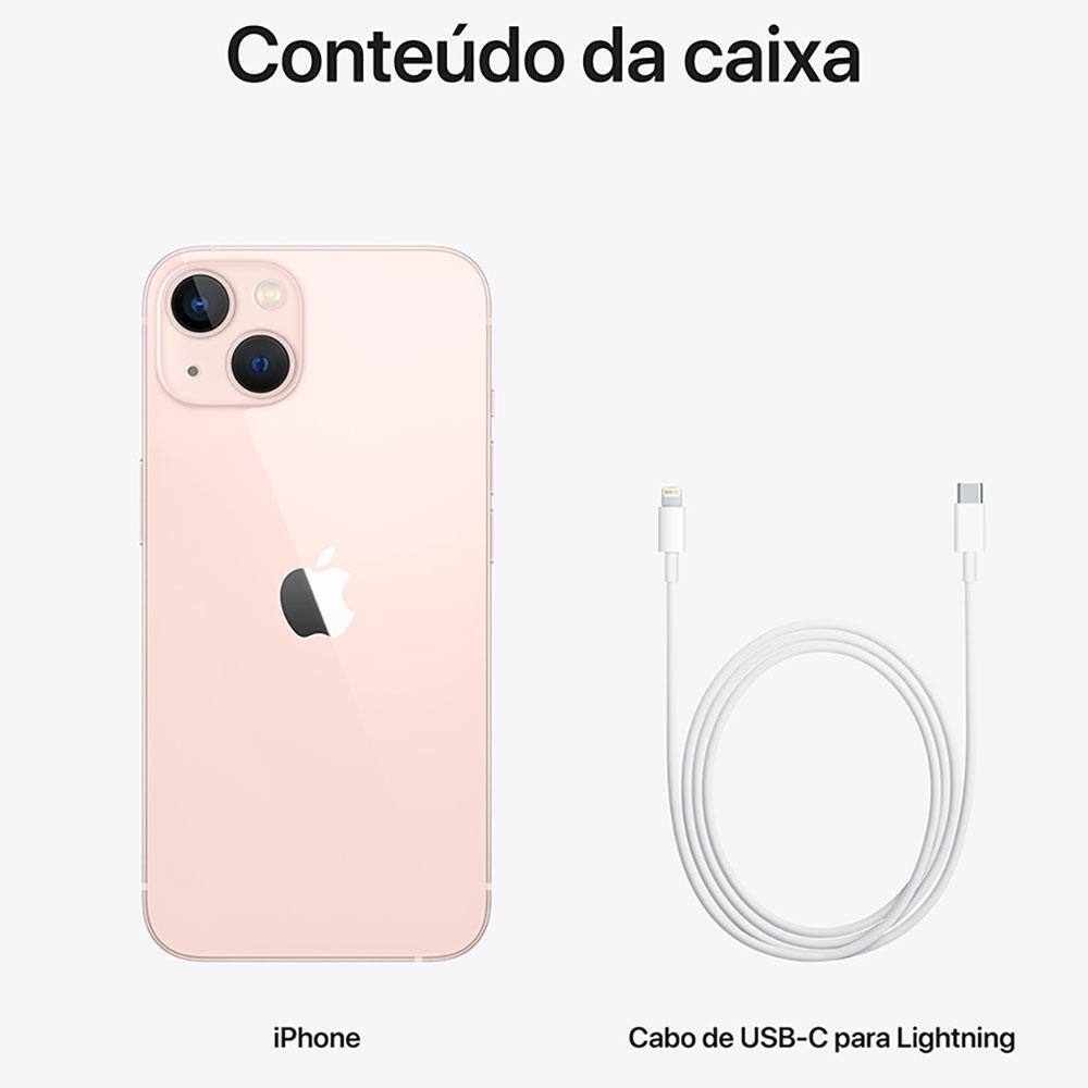 iPhone 13 Apple 512GB Rosa Tela de 6,1”, | Casas Bahia
