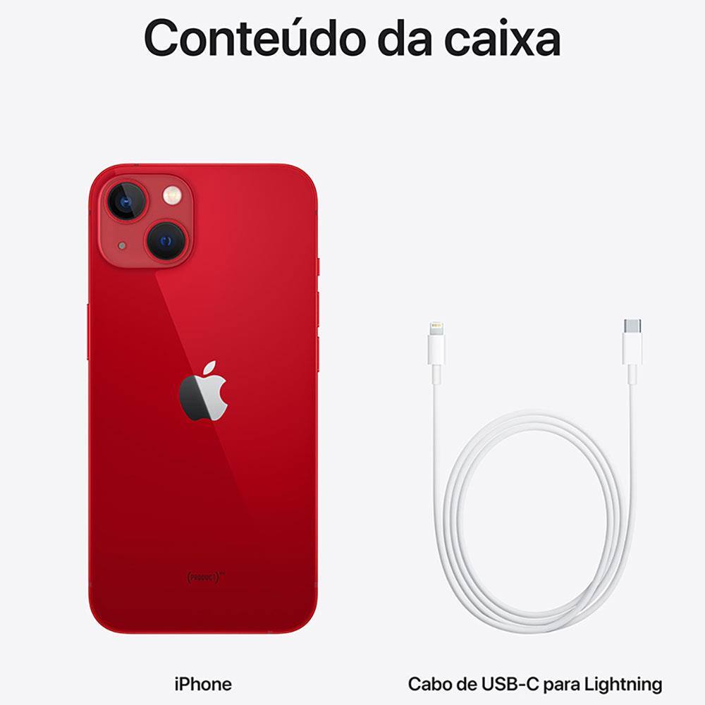 iPhone 13 Apple 128GB (PRODUCT)RED Tela de 6,1”, | Casas Bahia