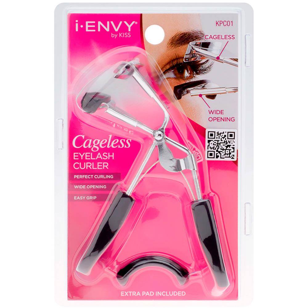 Curvador de Cílios Naturais e Postiços Kiss New York I-Envy Cageless 360° - 1 Unidade