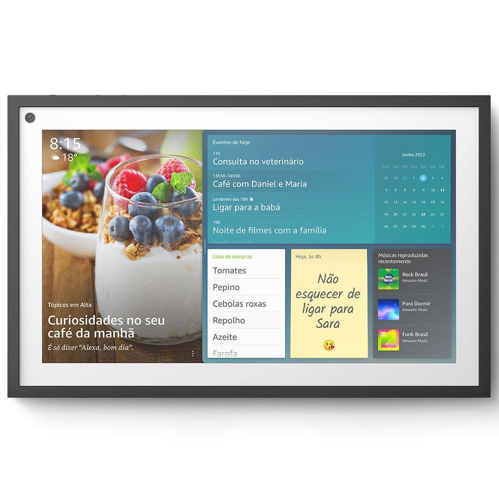 Smart Display Amazon Echo Show 15 Full HD 15,6" com Alexa