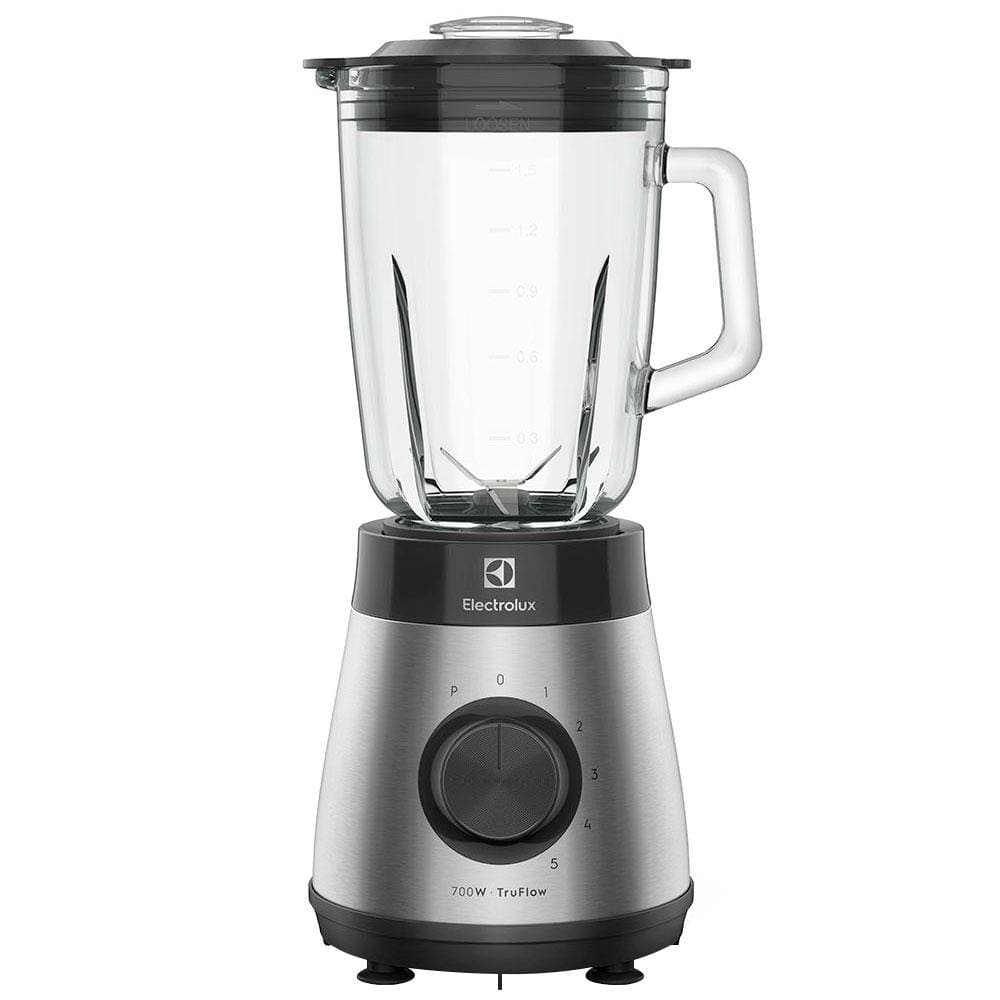 imagem-Liquidificador Electrolux EBS30 Aço Inox Escovado/Preto com Copo de Vidro 700W e 5 Velocidades - 110V