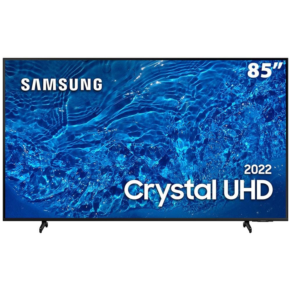Smart TV 85 Crystal UHD 4K Samsung 85BU8000, Painel Dynamic Crystal Color, Design slim, Tela sem limites, Alexa built in, Controle Remoto Único