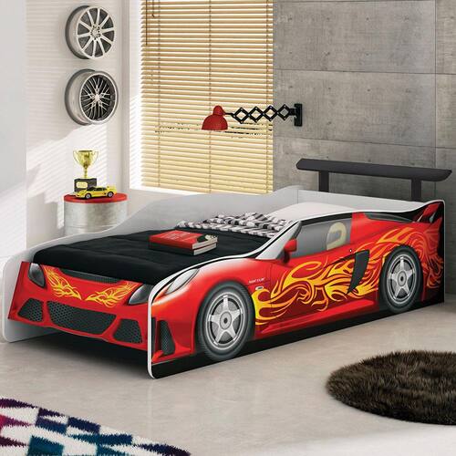 Cama Infantil Móveis Estrela Sport Car - Branco/Preto/Vermelho é boa?