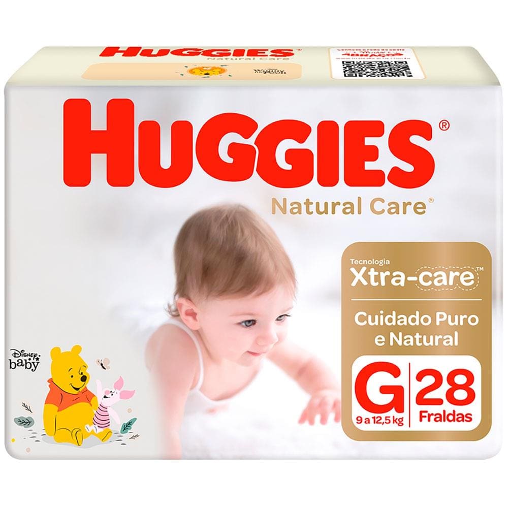 Fralda Huggies Natural Care G - 28 Unidades