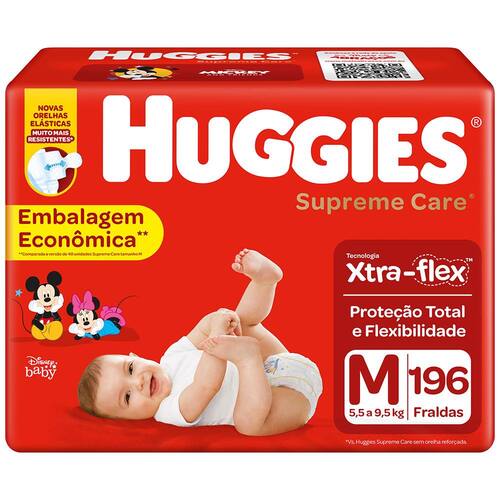 Menor preço em Fralda Huggies Supreme Care Ultra M - 196 Unidades