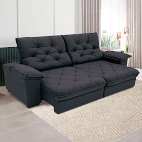 Sofa reclinavel retratil 2 lugar 150 cm tamanho pequeno | Casas Bahia