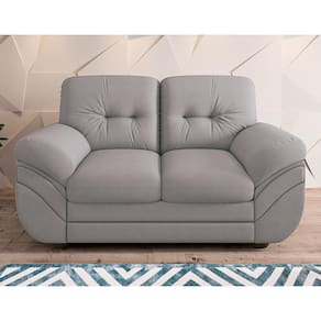 Sofá 2 Lugares Linoforte Francis Revestido em Suede com 152cm de Largura