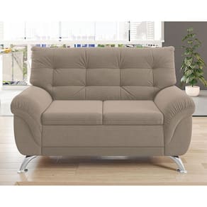 Sofá 2 Lugares Linoforte Arezzo Revestido em Suede com 152cm de Largura