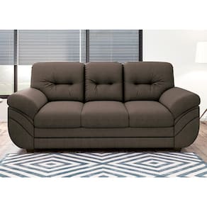 Sofá 3 Lugares Linoforte Francis Revestido em Suede com 202cm de Largura