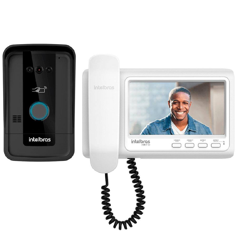 Videoporteiro Intelbras IVR 7 ID com Monofone – Preto e Branco