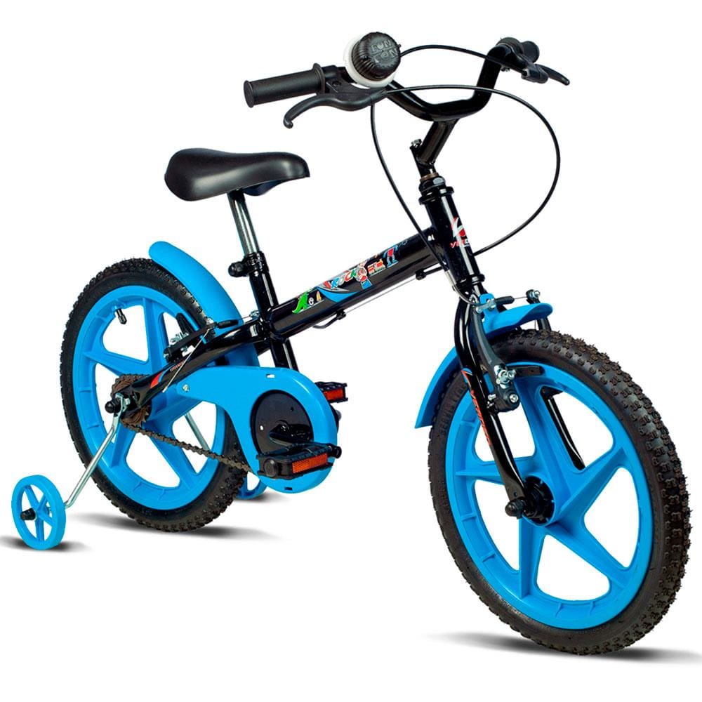 Bicicleta Aro 16 Verden Rock - Preto e Azul