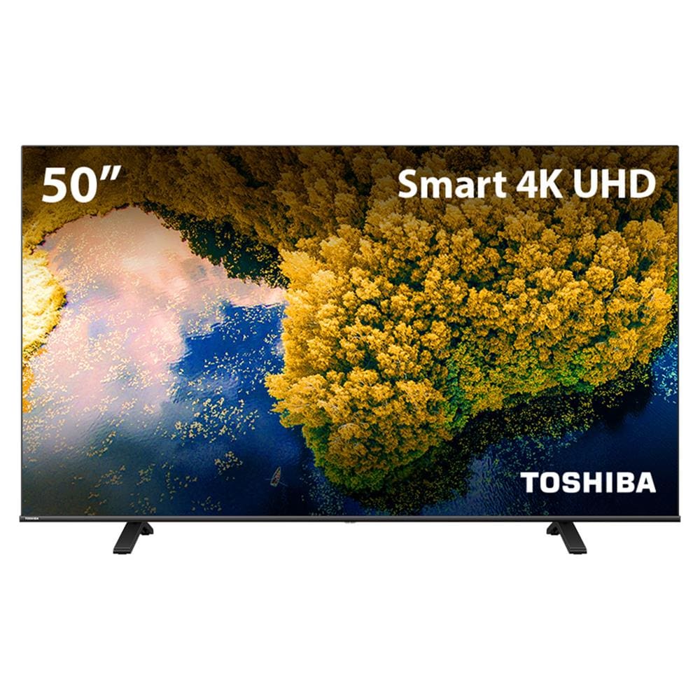 Smart TV 50" 4K LED TB012M Toshiba 50C350L com WiFi, Dolby Audio, Espelhamento de Tela e Comando de Voz