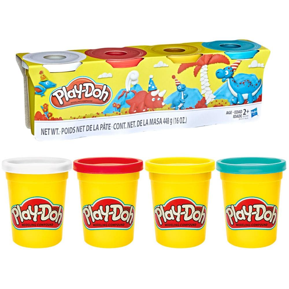 Massa De Modelar Play-Doh Habro B5517/B6508 Com 4 Unidades - Cores Sortidas