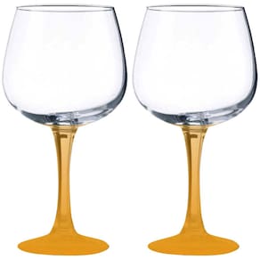 Conjunto de Taças para Gin Vicrila Ibiza com Base Laranja 720 ml – 2 Peças