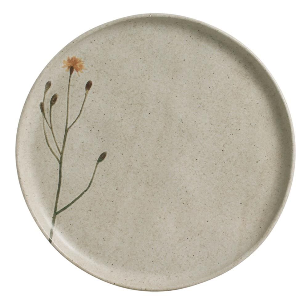 Prato Raso Porto Brasil Campestre em Cerâmica Stoneware 27,5 cm - Cinza