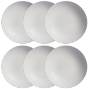 Conjunto com 6 Pratos Fundos Porto Brasil Coup Vit em Stoneware 20,3 cm – Cinza