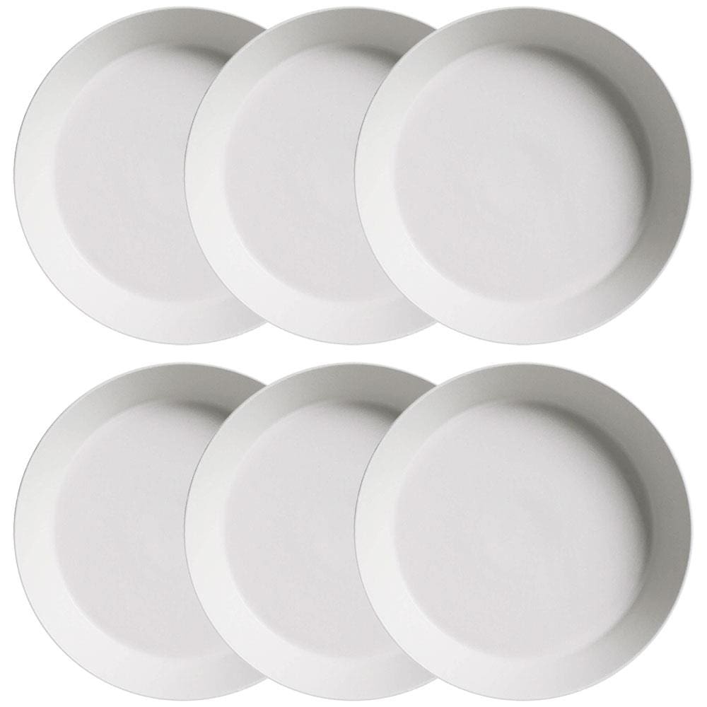 Conjunto com 6 Pratos Fundos Porto Brasil Neo Vit em Stoneware 19,5 cm – Cinza