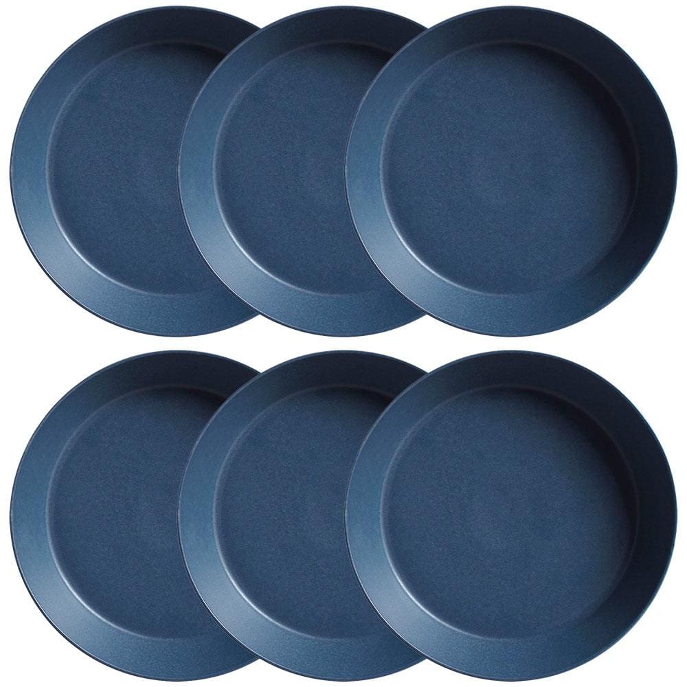 Conjunto com 6 Pratos Fundos Porto Brasil Neo Boreal em Stoneware 19,5 cm – Azul