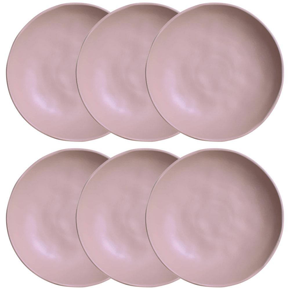 Conjunto com 6 Pratos Fundos Porto Brasil Bio Mahogany em Stoneware 22,5 cm – Marrom