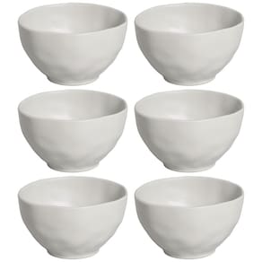 Conjunto de Bowls Porto Brasil Orgânico Vit em Stoneware Cinza 558 ml - 6 Peças