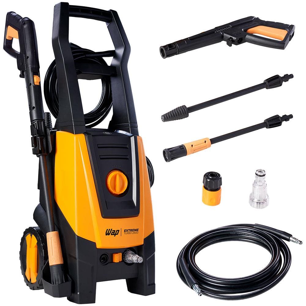 Lavadora de Alta Pressão WAP Extreme Turbo 2800 2450psi com Aplicador de Detergente e Lança com Bico Regulável
