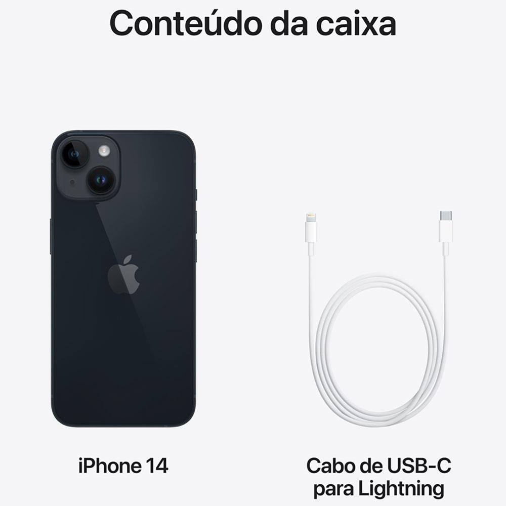 Apple iPhone 14 128GB Meia-noite | Casas Bahia