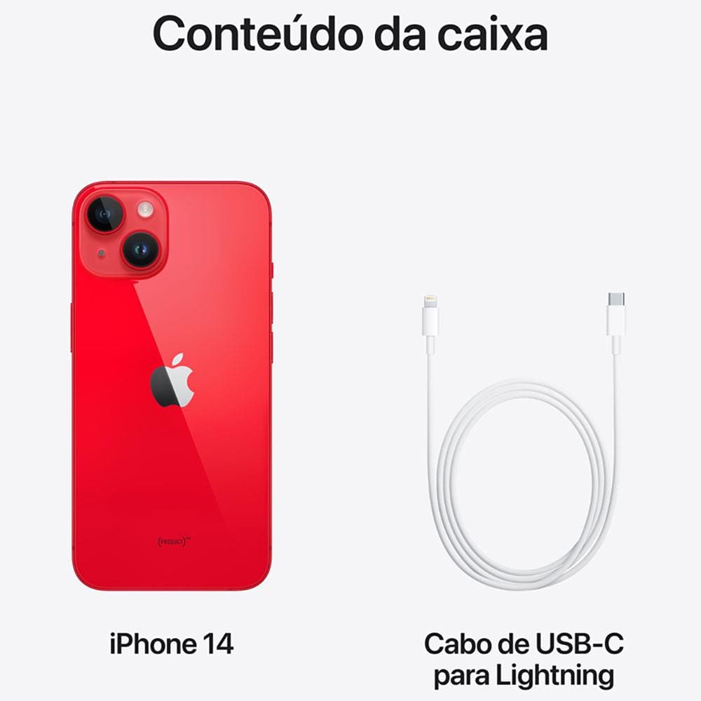 Apple iPhone 14 128GB (PRODUCT)RED | Casas Bahia