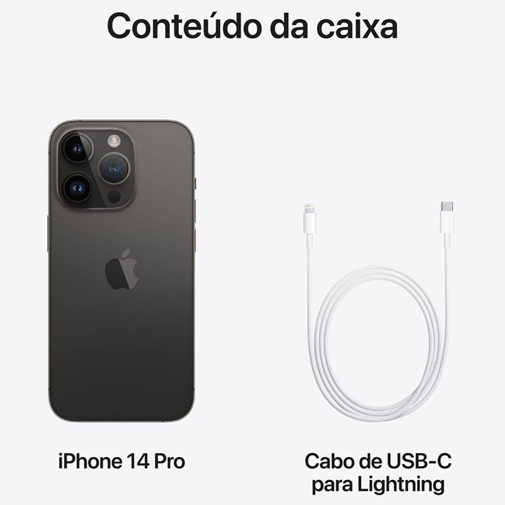Apple iPhone 14 Pro 256GB Preto-espacial | Casas Bahia