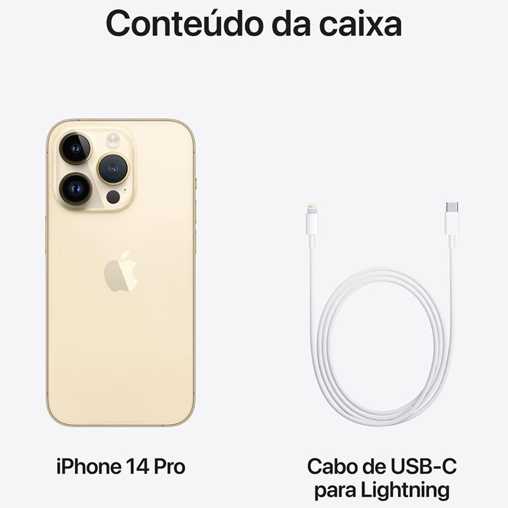 Apple iPhone 14 Pro 256GB Dourado | Casas Bahia
