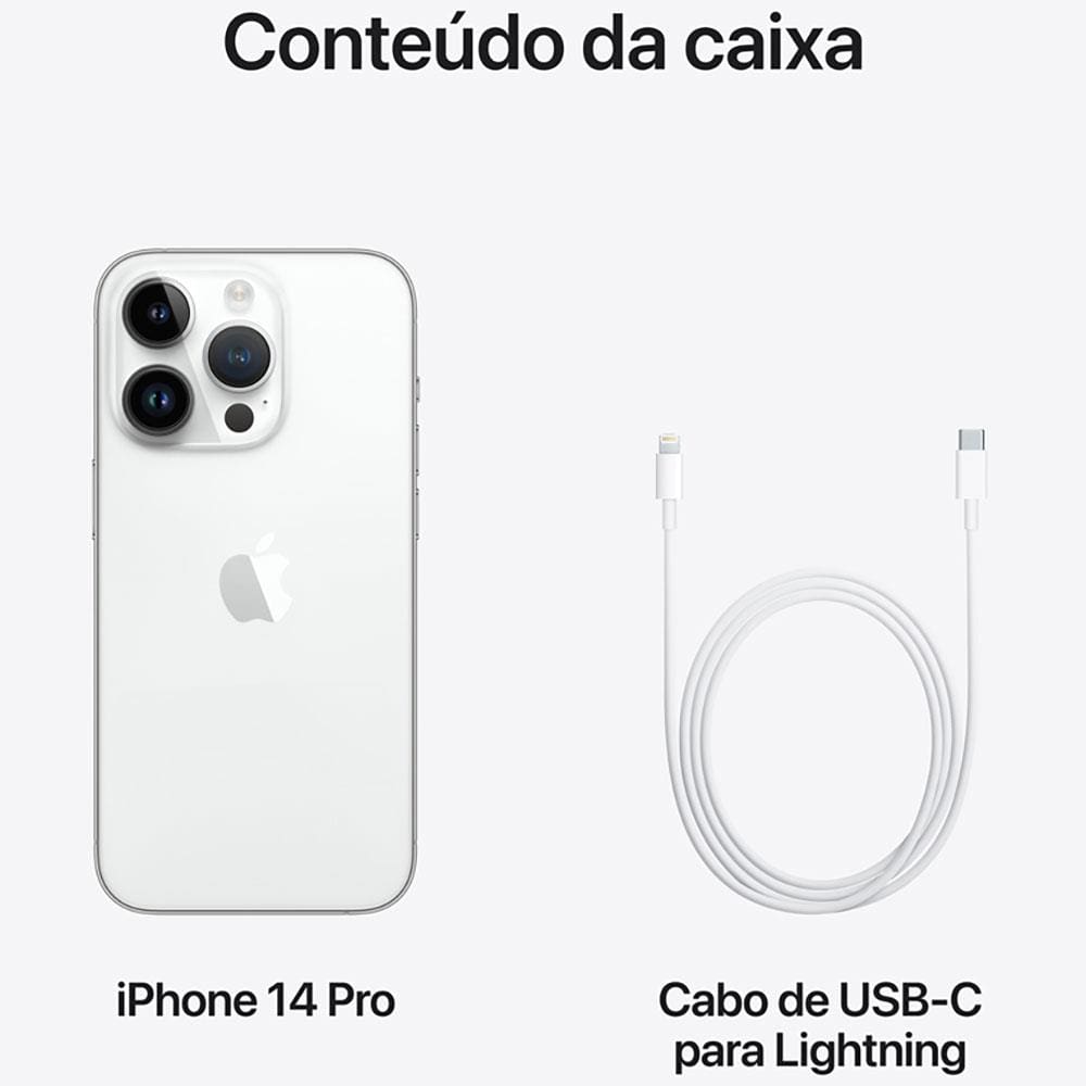 Apple iPhone 14 Pro 1TB - Prateado | Casas Bahia